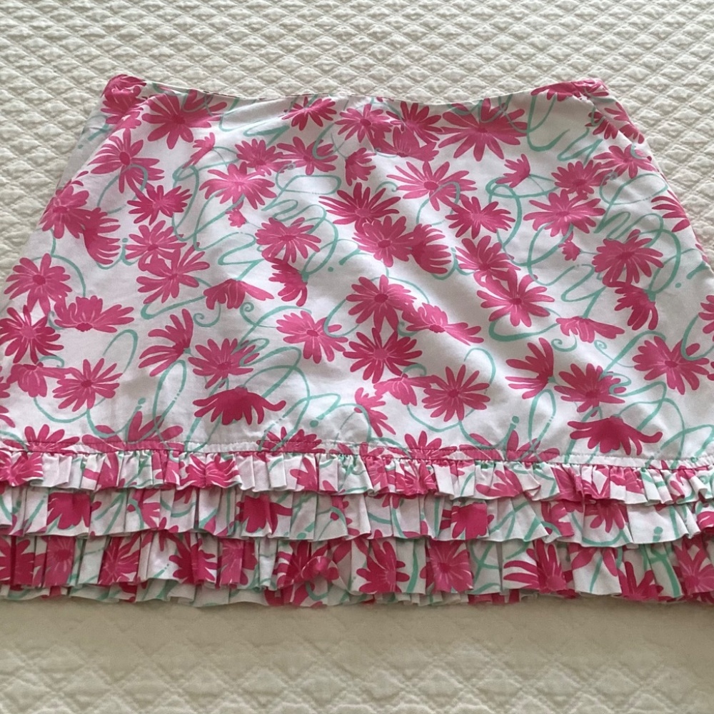 Vintage Lilly Pulitzer Ruffled Hem Skirt - Picture 4 of 8